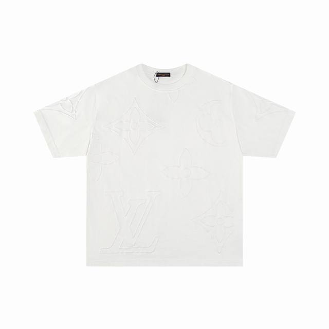 Lv Full-width foam monogram short-sleeve fabric is made of 260g pure cotton doub