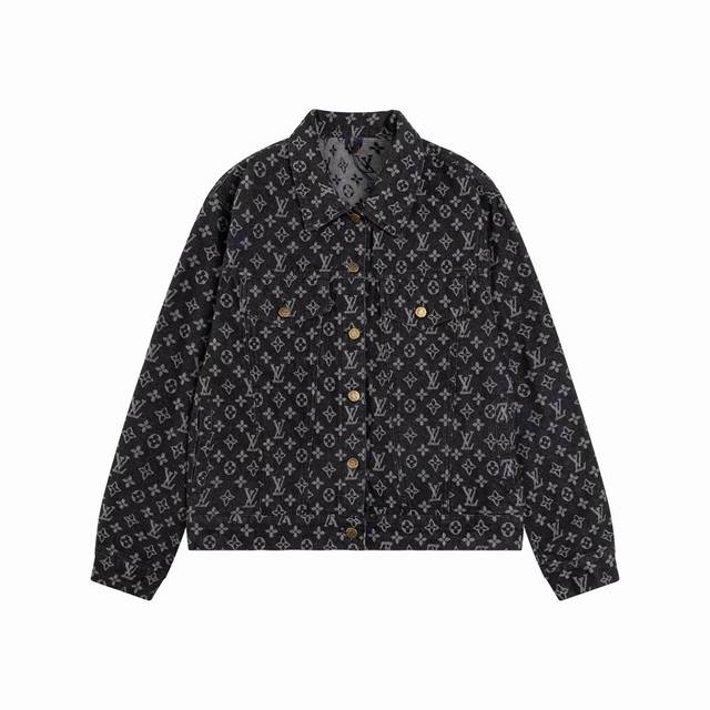 Style No. N06 Louis Vuitton taillight portrait embroidered jacquard denim jacke