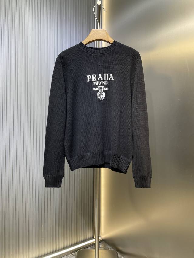 Prada jacquard round neck sweater Custom-woven 55