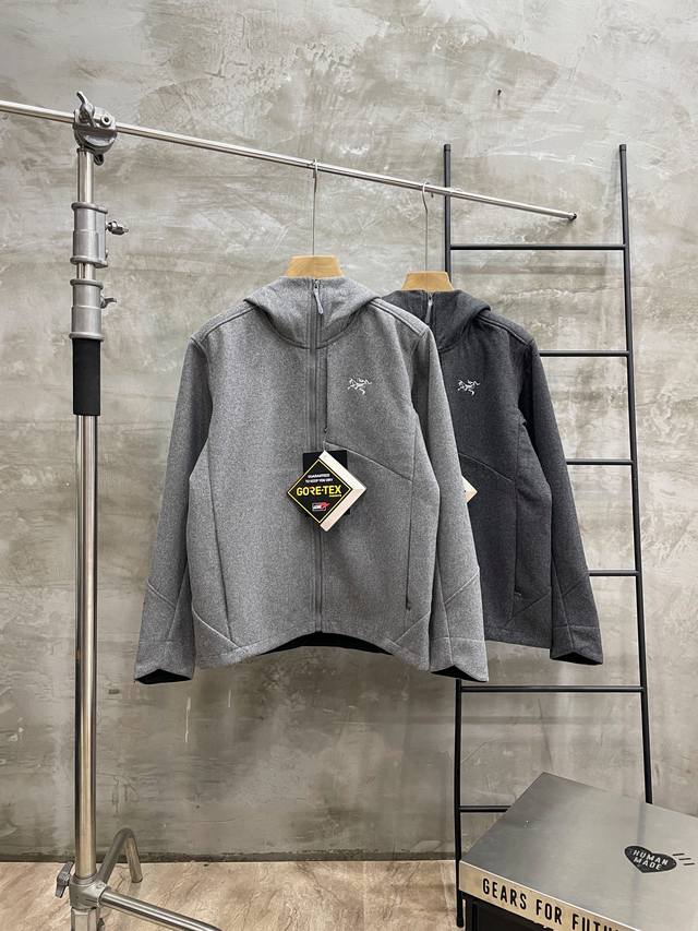 Supply Control Arcteryx Sawyer Wool Hoody Windproof Hooded Softshell Jacket for