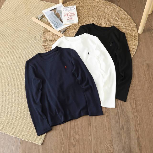 Laf's embroidered pony long-sleeved T-shirt Item number: 920 Color: black, white