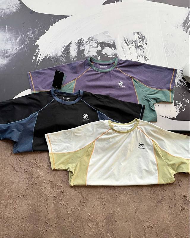 New arrival: Mammut 25Ss contrast-stitched outdoor quick-drying short-sleeved T