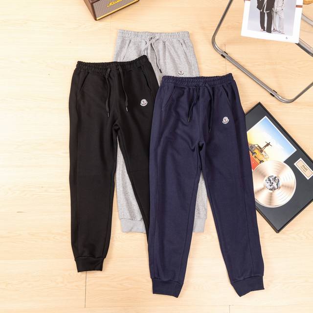 New Moncler 24Ss autumn/winter couple's cotton sweatpants! Exclusive Moncler sw