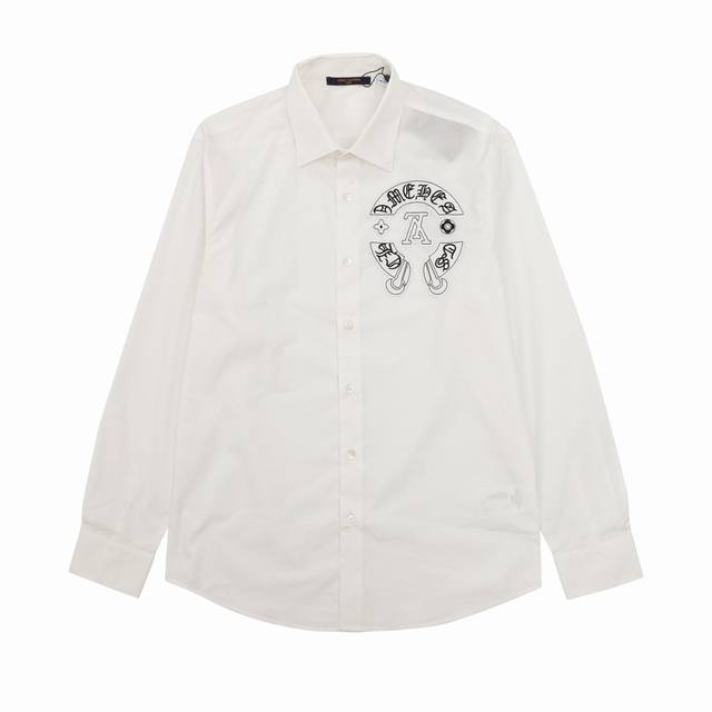 Louis Vuitton Chrome Hearts collaboration patch shirt long sleeve Size: S-Xxl DD