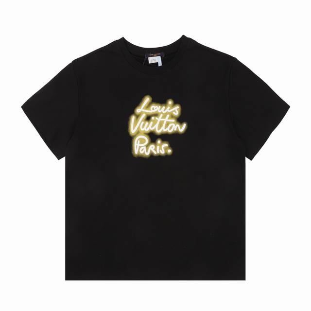 Louis Vuitton neon logo crew neck short-sleeved T-shirt Size: SL DDD