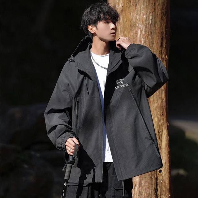 New arrival New spring Arc'teryx hooded jacket, loose patchwork casual coat, ve