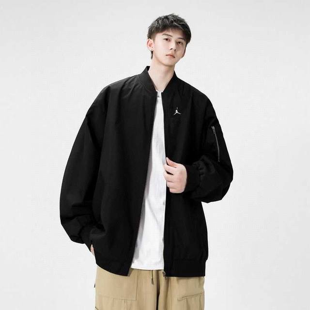 Jordan Air Jordan Spring and Autumn counter-quality short baseball collar loose