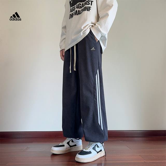 Adidas overseas version 25Ss new four-color high-quality loose casual pants pant
