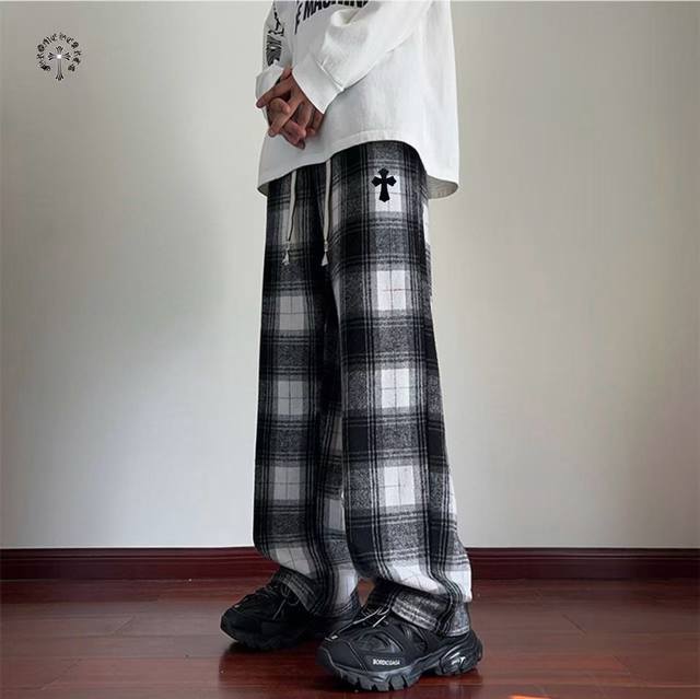 Chrome Hearts overseas version 25Ss new three-color Maillard plaid casual sports