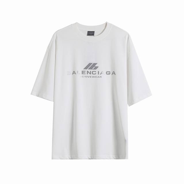 Balenciaga Blcg 25Ss Ib large logo laser reflective short-sleeved T-shirtA must-