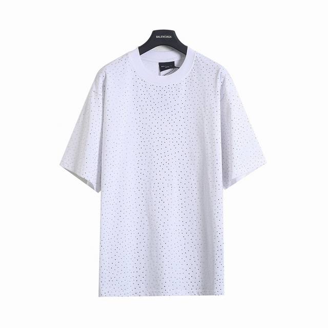 Balenciaga Blcg 25Ss heavy-duty diamond-studded short-sleeved T-shirt DDD, a mus