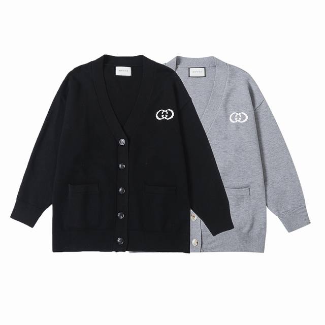 High-quality Gucci autumn/winter new arrival, a double G Gucci cardigan with a V