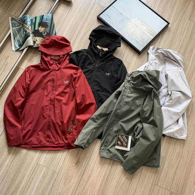 New Arcteryx Solano Hoody Men's Windproof Outdoor Sports Hooded Softshell Jacke
