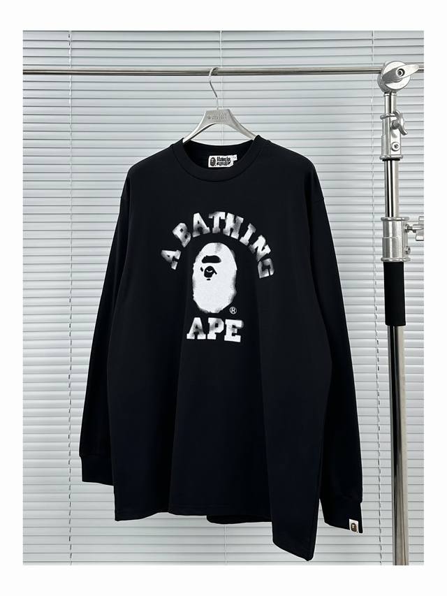 Bape Phantom Ape Long Sleeve Bottoming Shirt Black White S-Xl New Early Autumn O