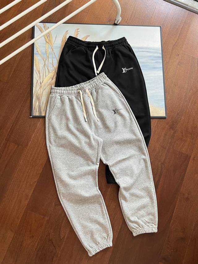 For lovers, Louis Vuitton casual knitted sports trousers with cuffs! couples' c