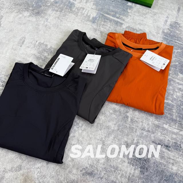 Salomon Slate Korean Line Round Neck Loose Long Sleeve Sweatshirt for Men and Wo
