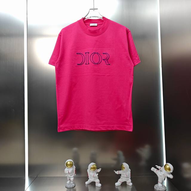 Dior 2025 Spring/Summer new unisex short-sleeved T-shirt! Custom-made 300g doubl