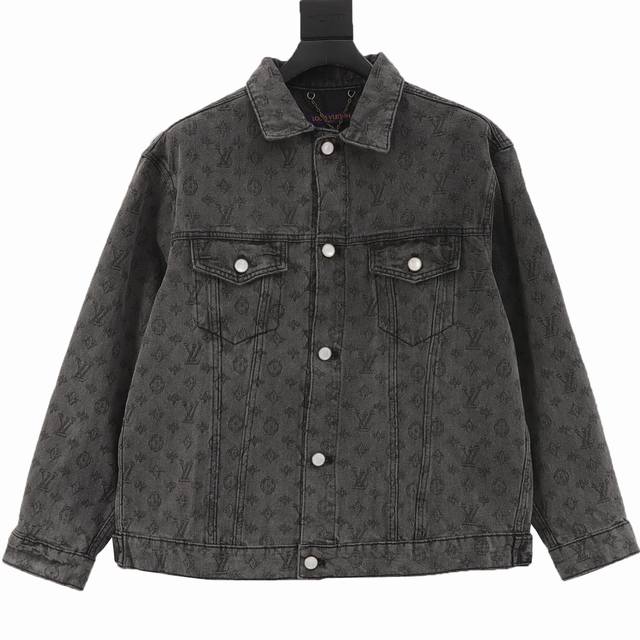 Louis Vuitton 1V 25Fw all-over Monogram grey jacquard denim jacketA must-have fo