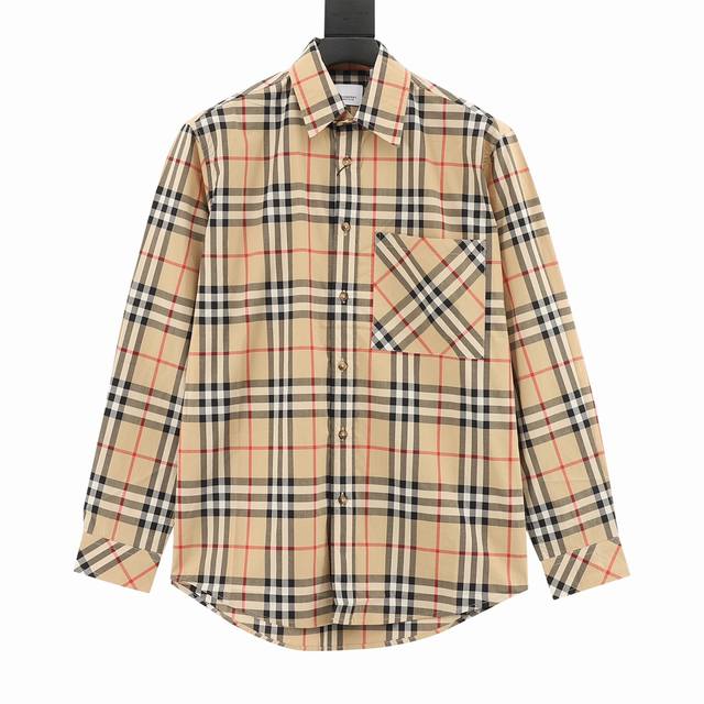 Burberry Classic Striped Pocket Long-Sleeved Shirt This is the Burberry brand's