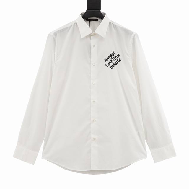 Louis Vuitton long-sleeved shirt with embroidered letters DDD. Due to the custom