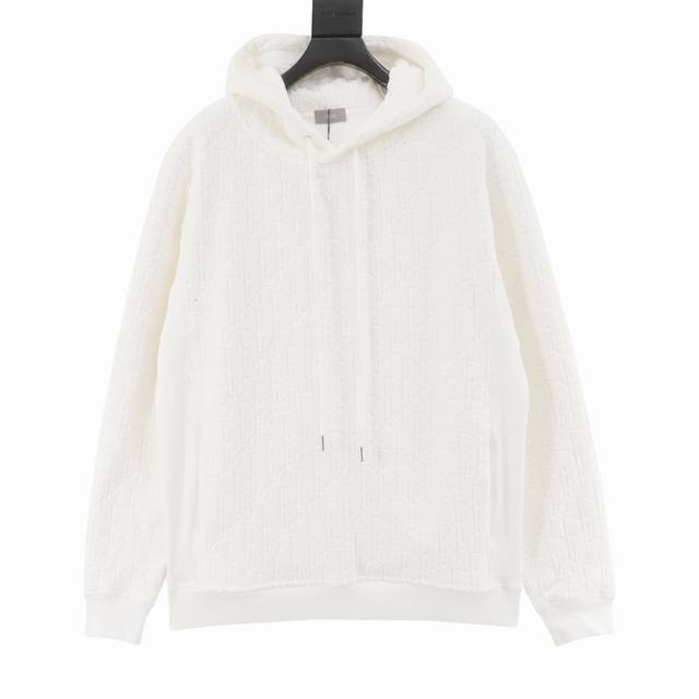 Dior Cd Obliave flocked all-over printed hooded sweatshirt Custom Dior jacquard