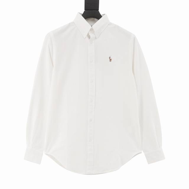 Ralph Lauren R61 Oxford-Spun Colorful Horse Logo Embroidered Button-Breasted Lap