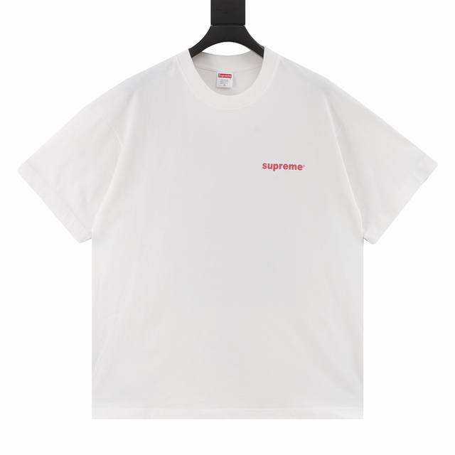 Supreme Fw24 Back Cross Print Round Neck Short Sleeve T-shirt Size: S-Xl DDD