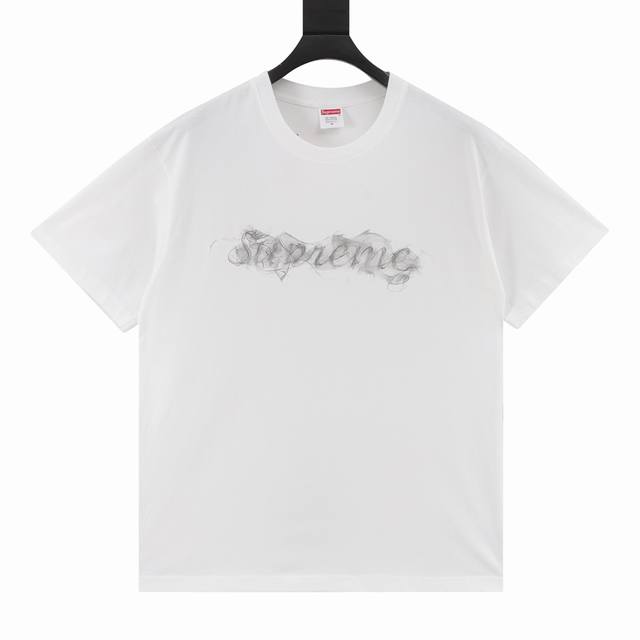 Supreme Week0 Smoke Tee Smoke Logo Smoke Ring Letter Print Round Neck Short Slee