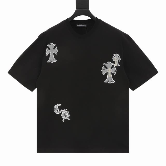 Chrome Hearts 25Ss cross print short-sleeve The fabric is made of 280g combed co