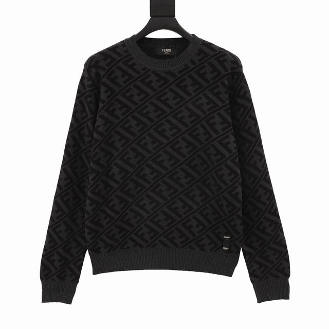 Fendi's twill Ff pullover sweater is made from 20% Merino wool and features a ja