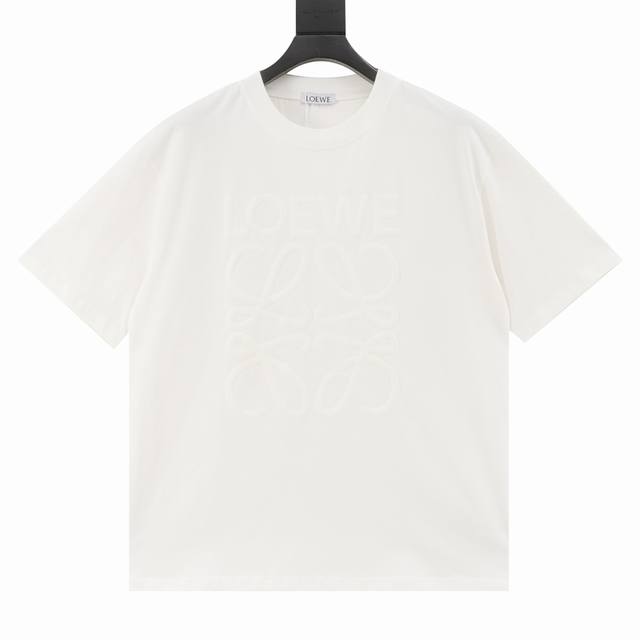 Loewe 25Ss Foamed Four-Leaf Clover Short-Sleeve T-shirt Made from custom 240g 26