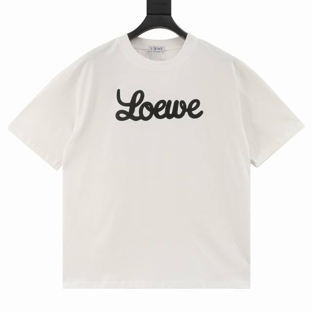 Loewe 25Ss signature short-sleeved T-shirt DDD. Made from custom 240g 26s ultra-