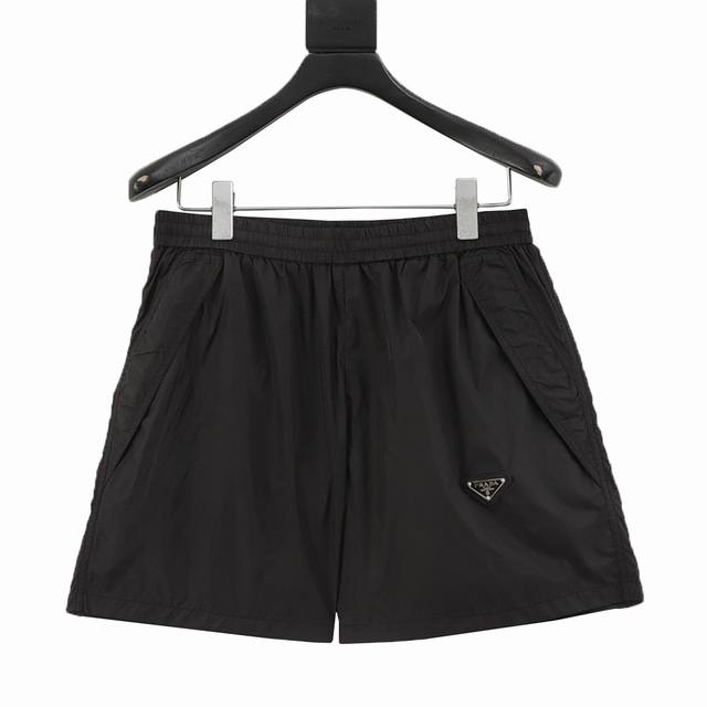 Prada Classic Pocket Triangle Logo Beach Shorts DDD. These summer-exclusive beac