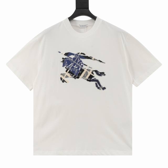 Burberry Toothbrush Velvet Horse Embroidery Short Sleeve Size: Xs-Xl DDD