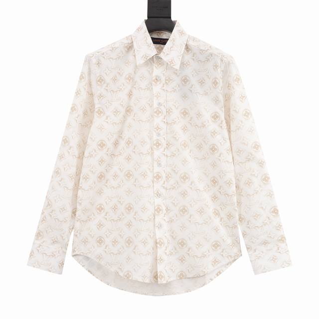 Louis Vuitton's new gold full-print shirt This shirt adopts the fashionable Mono