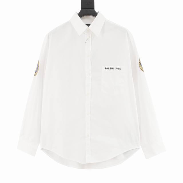 Balenciaga Blcg armband embroidered badge long-sleeved shirt Customized lightwei