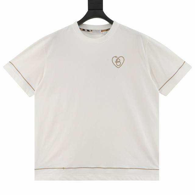 Burberry Bbr Valentine's Day Limited Edition Heart Letter Short Sleeve T-shirt D