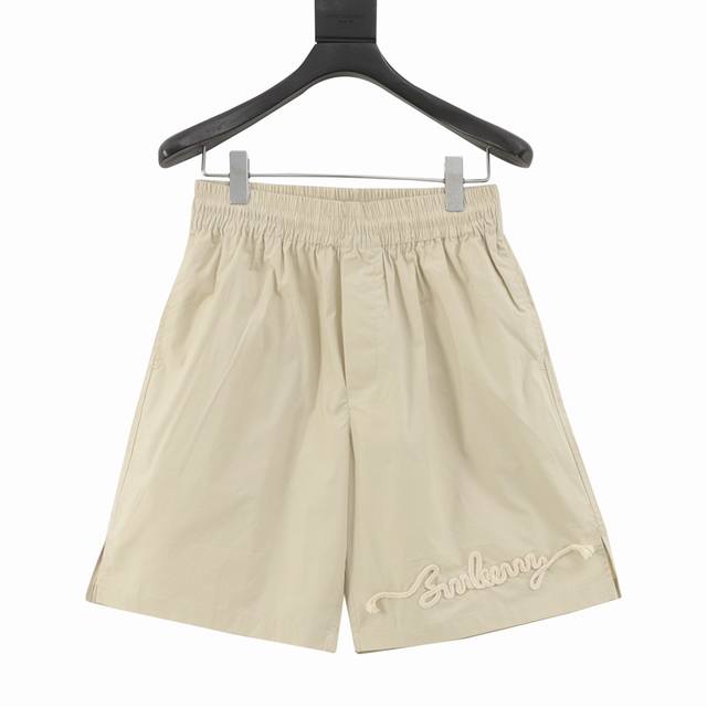 Burberry 25Ss Rope Embroidered Letter Shorts Burberry's new beach shorts, crafte