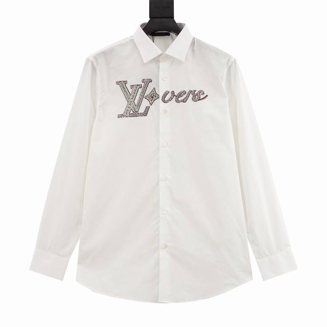 Louis Vuitton long-sleeved hot-stitched diamond logo shirt DDD. Due to the custo