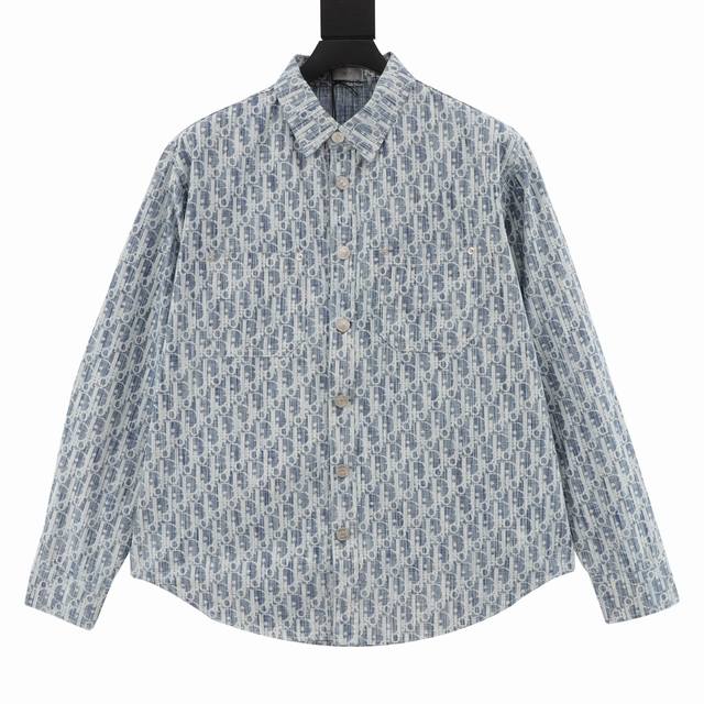Dior monogram jacquard long-sleeved denim shirt, purchased in Macau. Unlike comm
