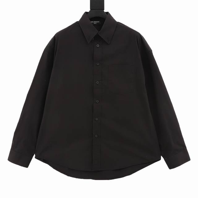 Balenciaga Fuzzy Cola Long-Sleeved Shirt This cotton shirt reinterprets a timele