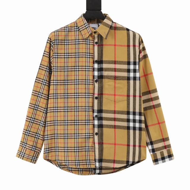 Burberry Classic Checkered Brushed Stripe Shirt Fabric: Custom-made, original ch