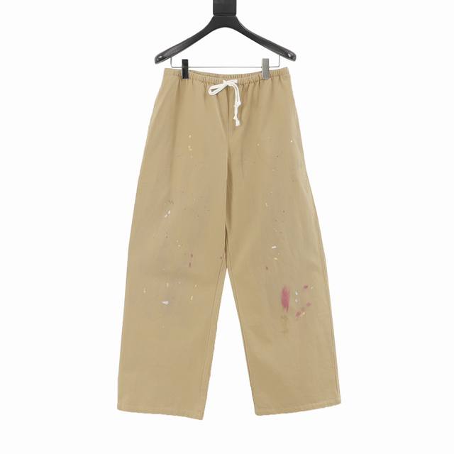 Maison Margiela Mm6 ink-splashed casual trousers Custom-made soft velvet fine tw