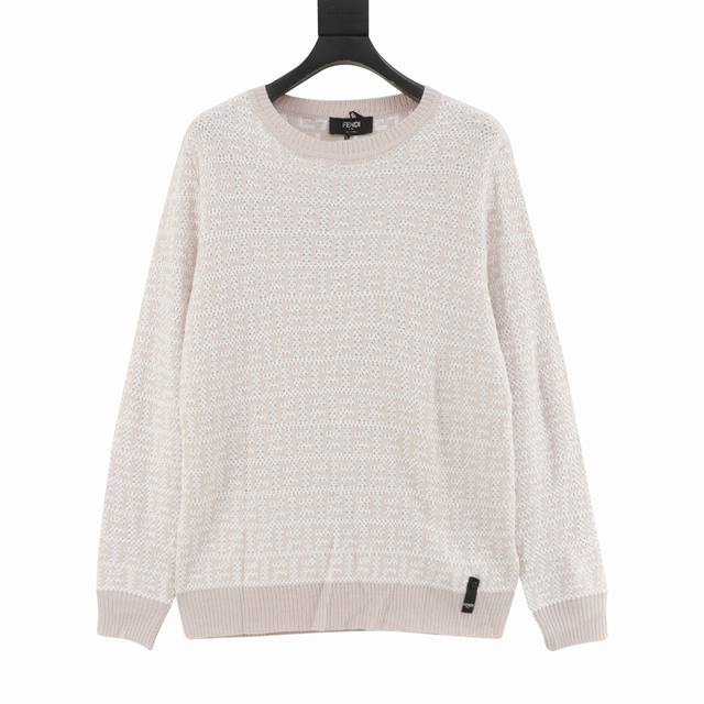Fendi Fd knitted all-over printed pullover wool sweater Authentic product purcha