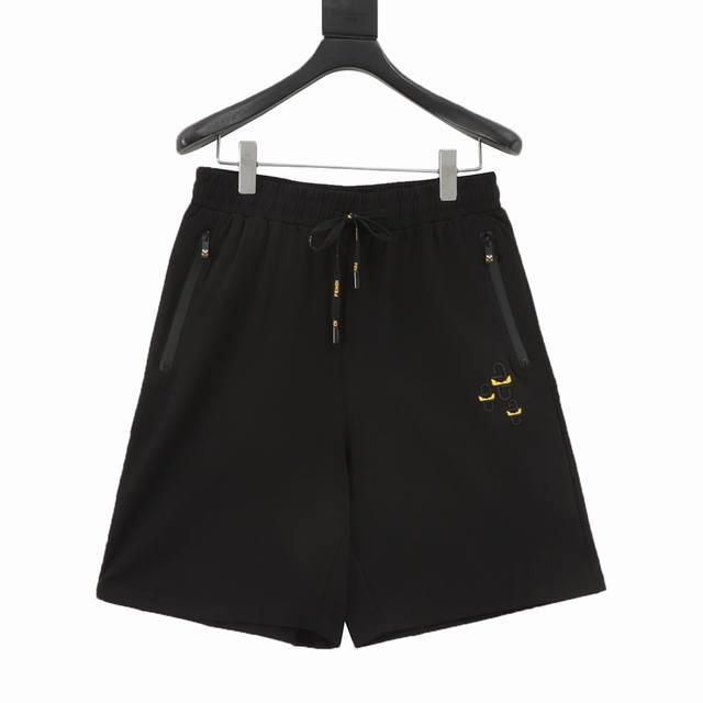 Fendi 25Ss Monster Eye Logo Embroidered Shorts DDD. Breathable drape fabric for