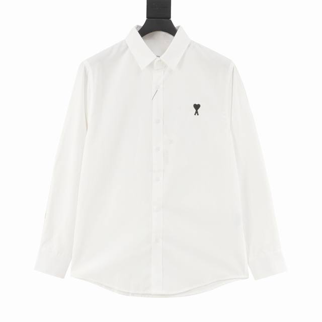 Ami Paris 2025 Fall/Winter Collection. Casual cotton solid color long-sleeved Ox