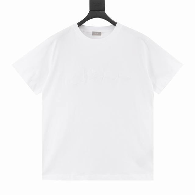 Dior Cd x Lewis Hamilton co-branded plain embroidered short-sleeved T-shirt Auth