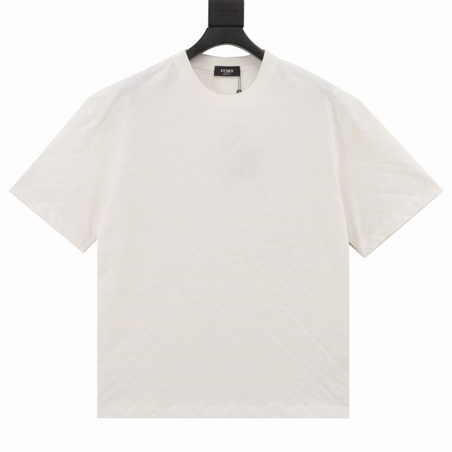 Fendi Fendi Ff all-over flocked short-sleeved top. Strictly not machine washable