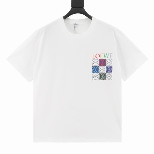 Loewe 25Ss printed letter logo short-sleeved shirt DDD. Made from custom 240g 26