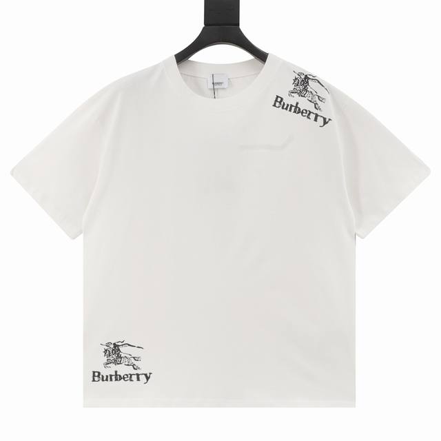 Burberry 25Ss shoulder warhorse short-sleeved T-shirt DDD. Made from custom 240g